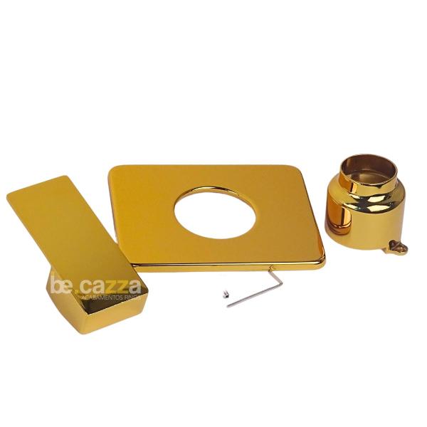 Acabamento Monocomando Deca Dourado Gold 100% Metal Luxo - Be Cazza Imagem de Acabamento Monocomando Deca Dourado Gold 100% Metal Luxo