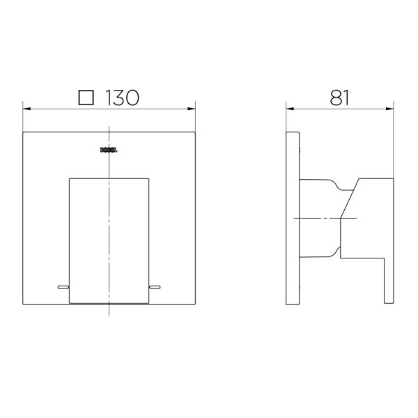 Imagem de Acabamento Monocomando Docol New Edge/Minima 3/4 Chuveiro Níquel Escovado