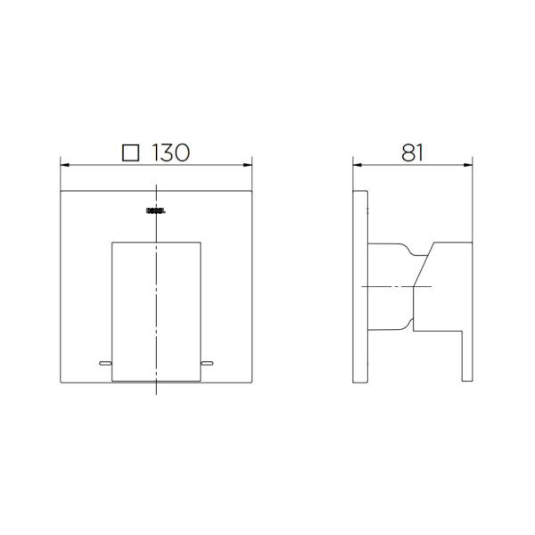 Imagem de Acabamento Monocomando Para Chuveiro 3/4" Cobre Escovado Docol