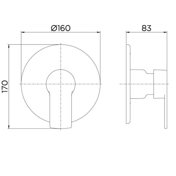 Imagem de Acabamento monocomando para chuveiro baixa pressão 3/4" Argon cobre escovado Docol