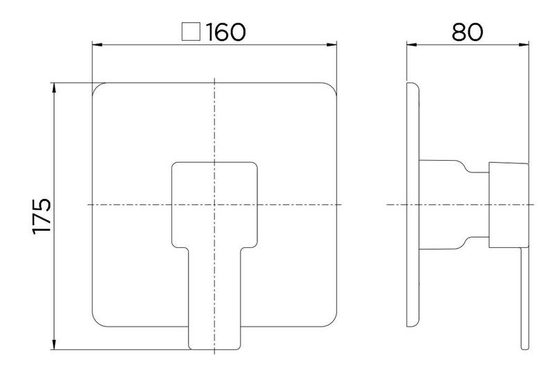 Imagem de Acabamento monocomando para chuveiro baixa pressão 3/4" Edge