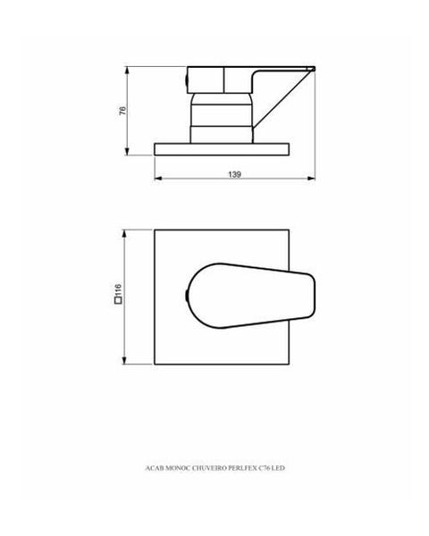 Imagem de Acabamento Monocomando Para Chuveiro - Led