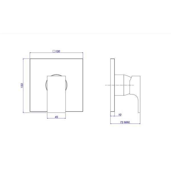 Imagem de Acabamento Monocomando para Ducha Higiênica Unic - Deca