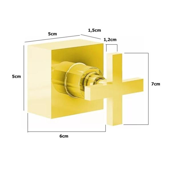 Imagem de  Acabamento P/ Registro Cruzeta Dourado 3/4 Padrão Fabrimar