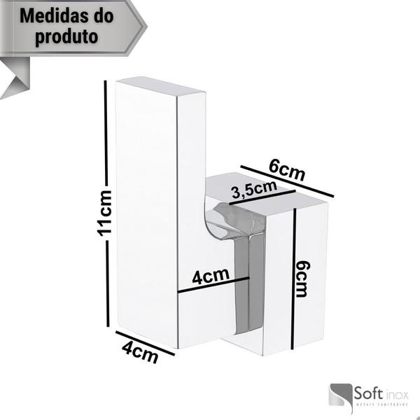 Imagem de Acabamento P/ Registro Gaveta Pressão Deca Quadrado Alavanca