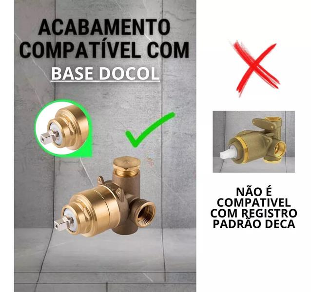 Imagem de Acabamento P/registro Monocomando Alavanca Diamante P/ Docol