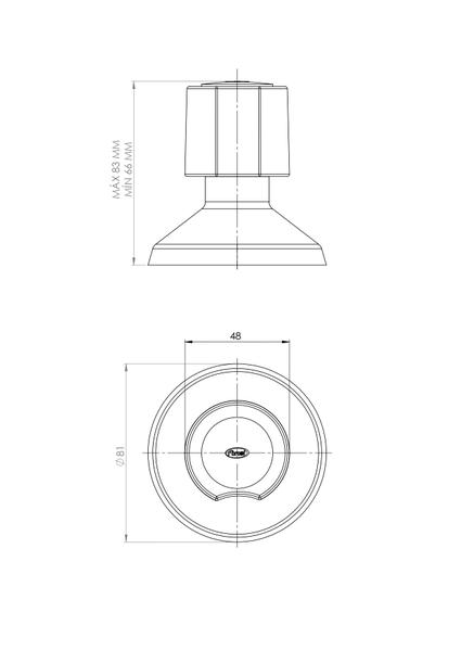 Imagem de Acabamento p/Registro (P/: 1"- 1.1/2"-1.1/4") C41 Abs Forusi