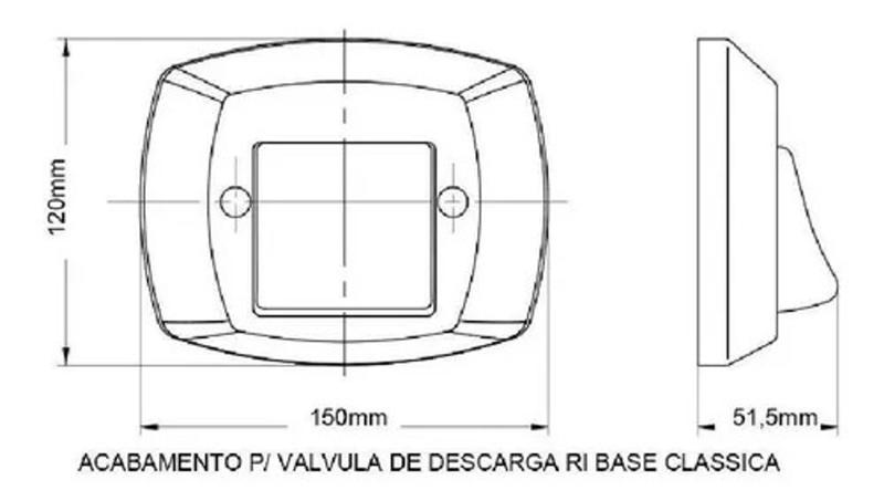 Imagem de Acabamento p/ Válvula de Descarga DOCOL Preto Blukit