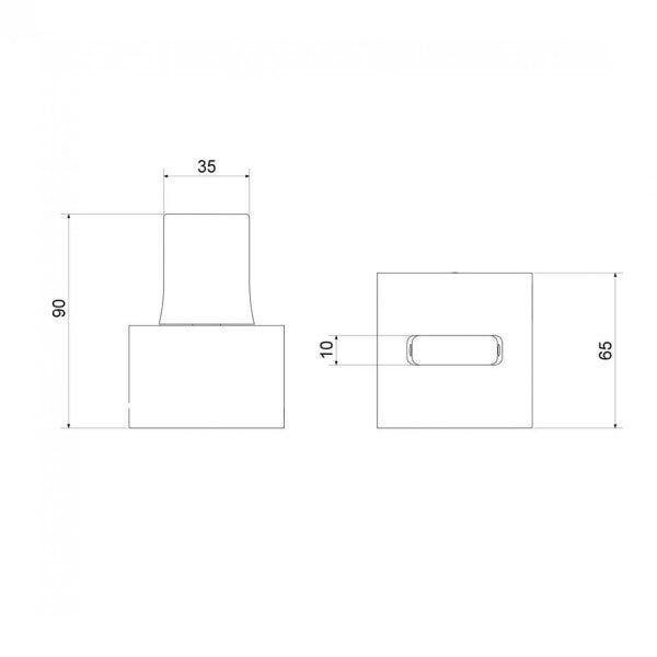 Acabamento para Registro 1/2", 3/4" e 1" Axiom Slim Matte Meber - Meber Metais Imagem de Acabamento para Registro 1/2", 3/4" e 1" Axiom Slim Matte Meber