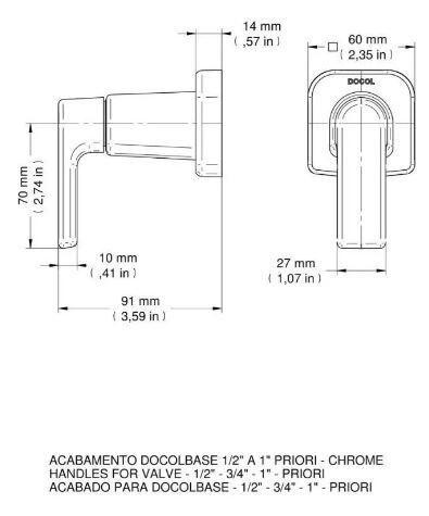 Imagem de Acabamento para registro base 1/2 , 3/4. 1 00551406 priori chr - docol