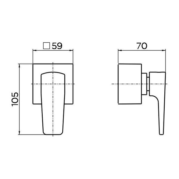 Imagem de Acabamento para registro base Deca 1/2" 3/4" e 1" Lift 00811906