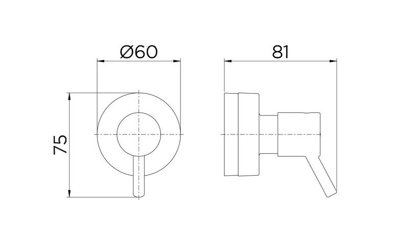 Imagem de Acabamento para registro base Deca 1/2", 3/4" e 1" Lóggica cromado