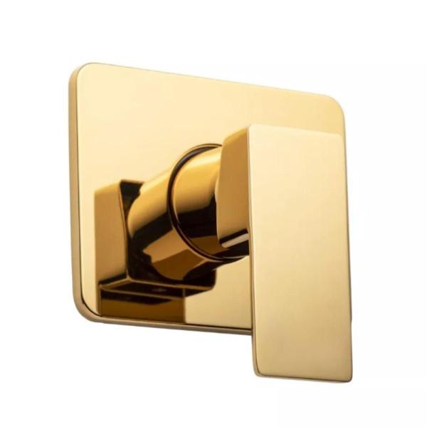 Imagem de Acabamento para registro Chuveiro Ducha Monocomando padrão Base Docol Gold Dourado Metal Premium PMX