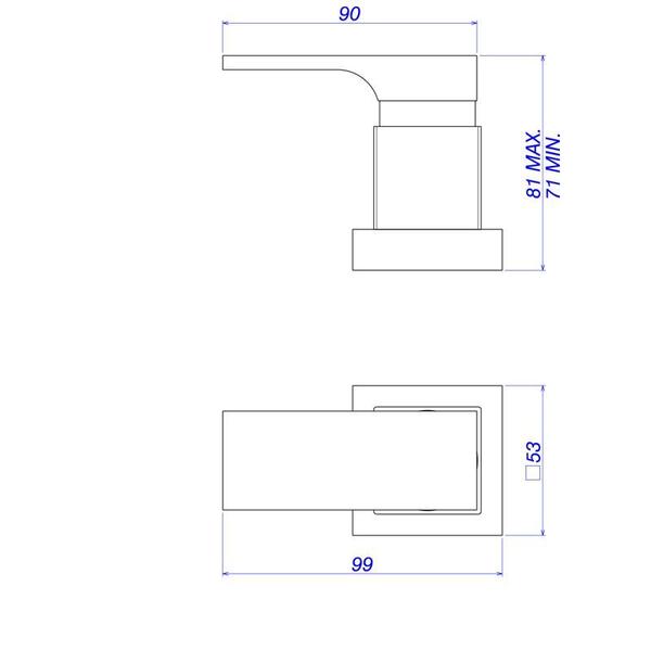 Acabamento para registro de gaveta até 1" Unic 4900.CT90.PQ.MT - DECA METAIS Imagem de Acabamento para registro de gaveta até 1" Unic 4900.CT90.PQ.MT