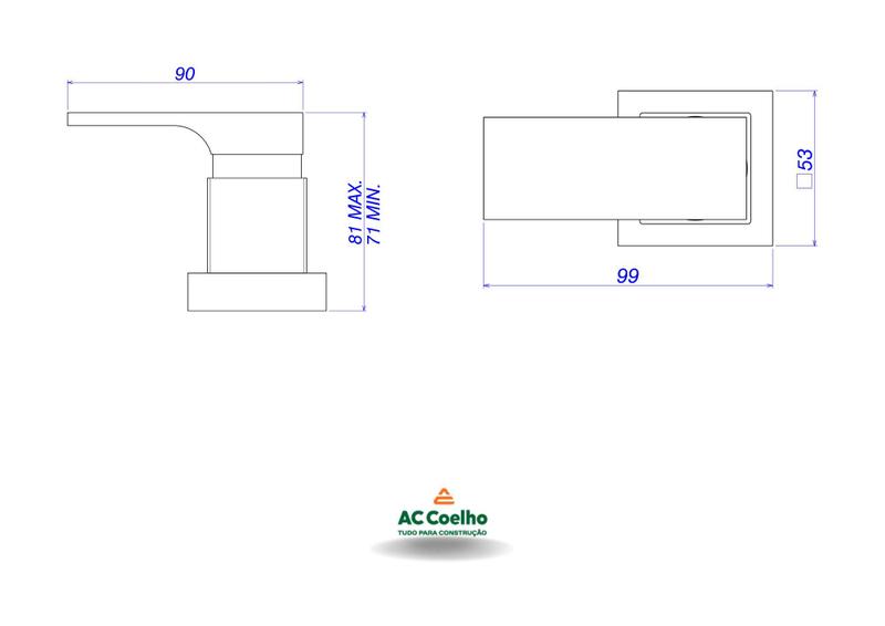 Imagem de Acabamento para Registro de Gaveta Até 1" Unic Red Gold - Deca