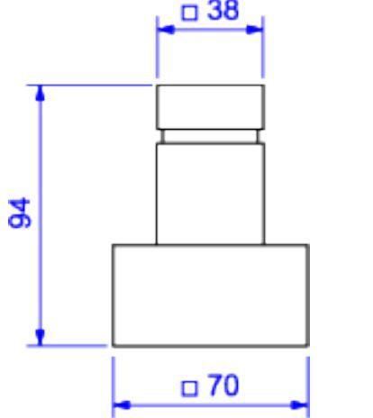 Imagem de Acabamento para Registro de Gaveta Cubo 1.1/2 a 1.1/4 Cromado - Deca