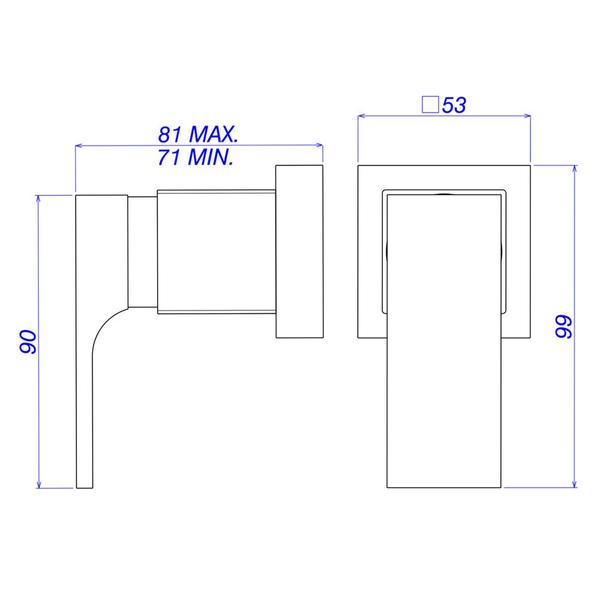 Acabamento para Registro de Gaveta Deca Unic 4900.Gf90.Pq.Mt 1/2" 3/4" e 1" Dark Antracite Imagem de Acabamento para Registro de Gaveta Deca Unic 4900.Gf90.Pq.Mt 1/2" 3/4" e 1" Dark Antracite