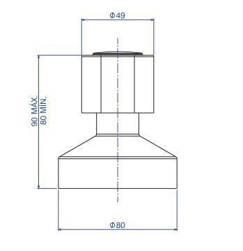 Imagem de Acabamento para Registro de Gaveta Targa 1.1/2 a 1.1/4 Cromado - Deca