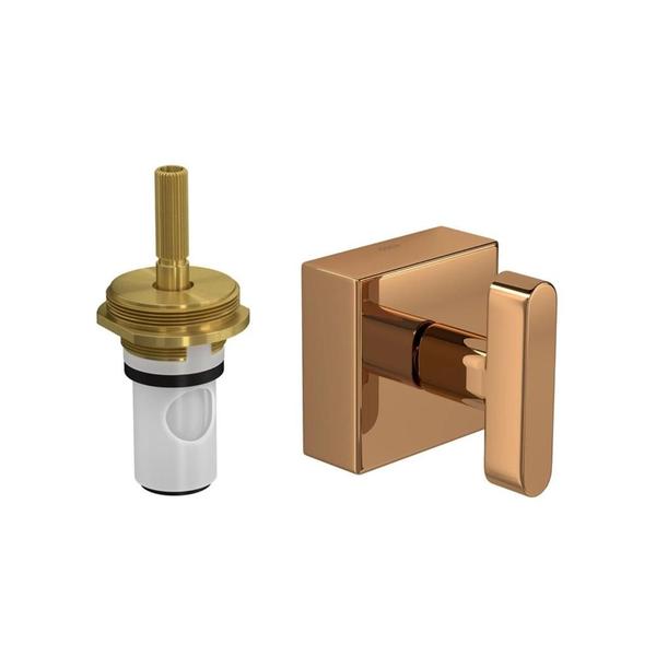 Acabamento para Registro de Pressão 1/2" e 3/4" com Mecanismo 1/2 Volta Deca Soul Red Gold - DECA D.COAT Imagem de Acabamento para Registro de Pressão 1/2" e 3/4" com Mecanismo 1/2 Volta Deca Soul Red Gold