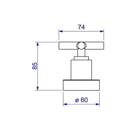 Imagem de Acabamento para Registro de Pressão Duna Clássica 1/2 e 3/4 Cromado - Deca