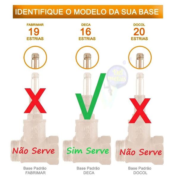 Imagem de Acabamento para Registro de Pressão e Gaveta Del Metal Cromado 1.1/2 C52 Padrão Deca