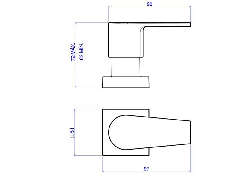 Imagem de Acabamento para Registro Deca 1/2" e 3/4" com Mecanismo 1/2 Volta 4916.BL26.PQ.NO