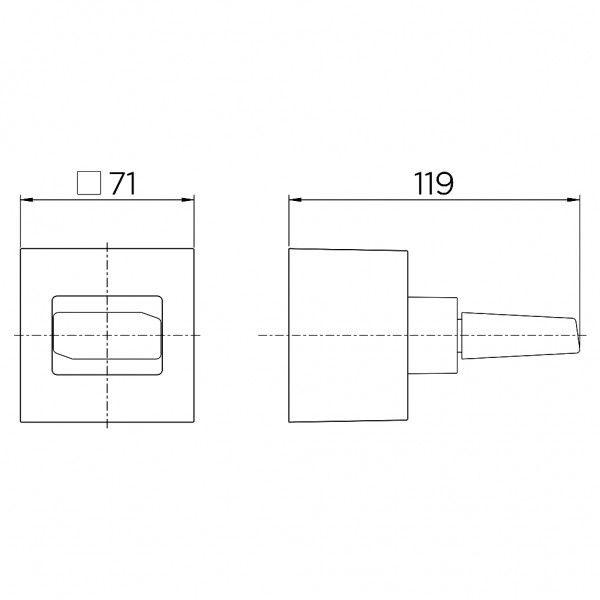 Imagem de Acabamento Para Registro Deca e Similares Next 1/2, 3/4 E 1'' Cromado - Docol Original