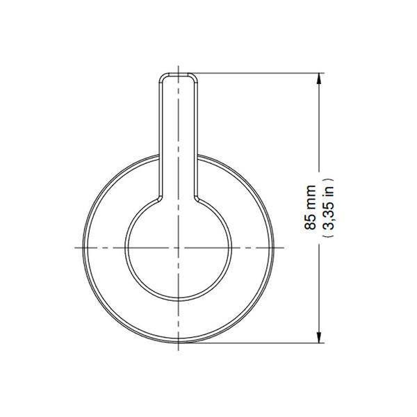 Imagem de Acabamento para Registro Docol Gali 800006 DocolBase 1/2", 3/4" e 1" Cromado