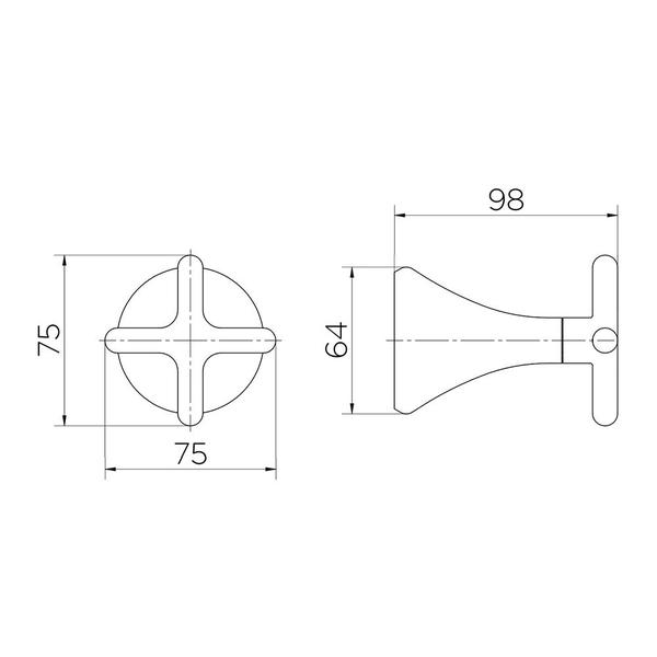 Imagem de Acabamento para Registro Docol Liss 921448 para Base Deca 1/2", 3/4" e 1" Grafite Polido