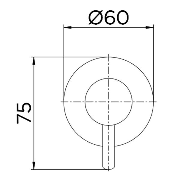 Imagem de Acabamento para Registro Docol Loggica de Parede 1/2,3/4" Cromado