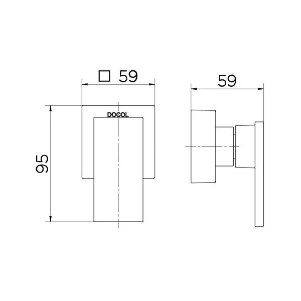 Imagem de Acabamento para Registro Docol New Edge 925744 DocolBase 1/2", 3/4" e 1" Níquel Escovado