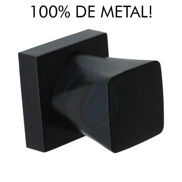 Imagem de Acabamento Para Registro Pressão e Gaveta Padrão Deca Diamante C-46 100% METAL Preto Fosco Cód. 4208