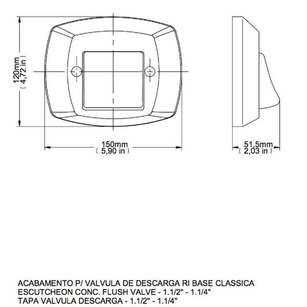 Imagem de Acabamento para Válvula de Descarga Docol 1 1/2 Polegada Cromada