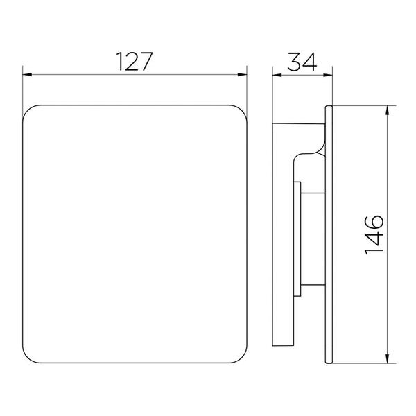 Imagem de Acabamento para Válvula de Descarga Docol Flat 931730 Cobre Polido