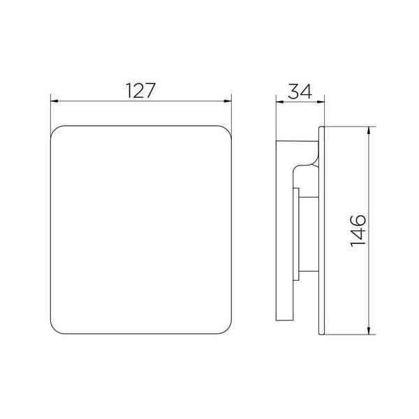 Imagem de Acabamento para Válvula de Descarga Docol Flat 9317CE Ônix