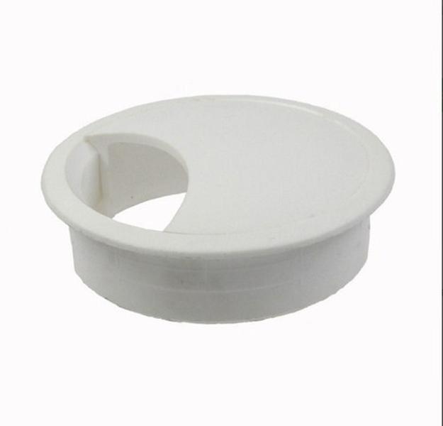 Imagem de Acabamento Passa Fio Mesa Computador Branco 59mm 01 Peças