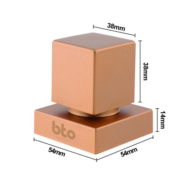 Imagem de Acabamento quadrado metal rose para registro encaixe padrao docol 20 estrias