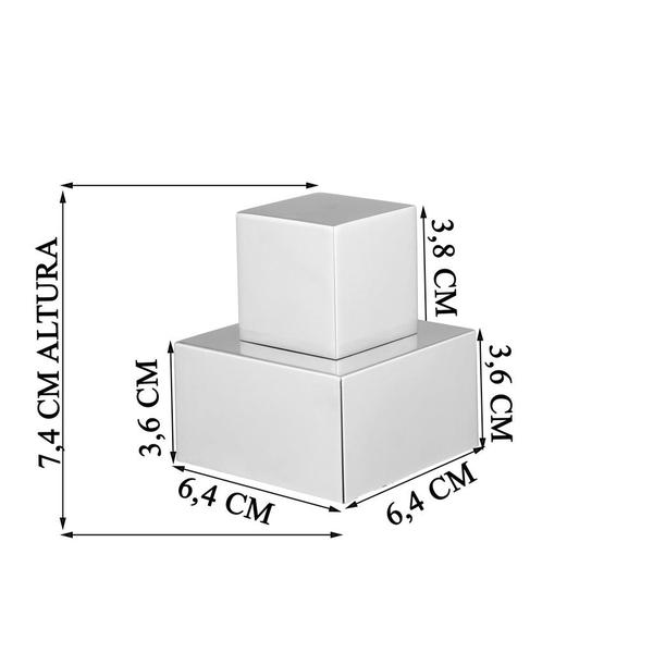 Imagem de Acabamento Quadrado Para Registro Pressão/Gaveta Padrão Deca 100% Metal Cromo Premium 50mm 1" 1/2" Polegadas