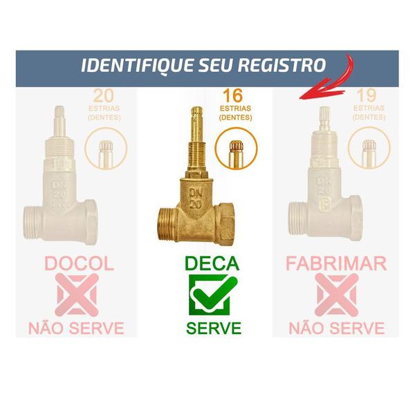 Imagem de Acabamento Registro 1/2 3/4 Padrão Deca M38 Metal Cromado