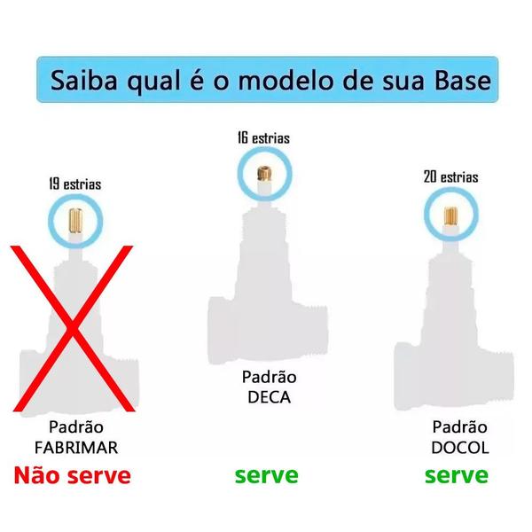 Imagem de Acabamento Registro ABS padrão Deca/Docol C37 Cromado Censi