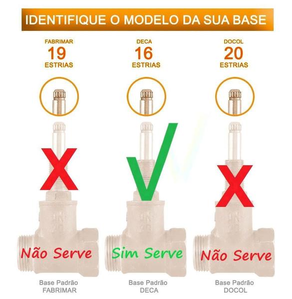 Imagem de Acabamento Registro Banheiro C-65 Abs Cr Padrão Deca