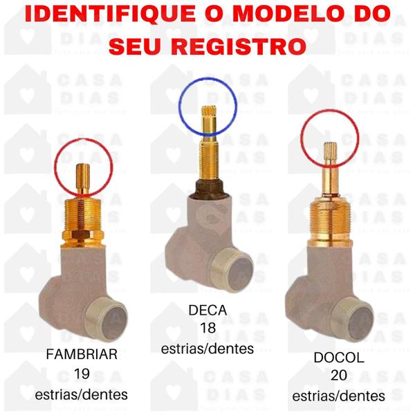 Imagem de Acabamento Registro Banheiro Cozinha Area Tanque ABS CR Docol Deca Cromado