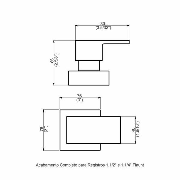 Acabamento Registro Base Deca 1.1/4 E 1.1/2 Grande Preto - Perflex Imagem de Acabamento Registro Base Deca 1.1/4 E 1.1/2 Grande Preto