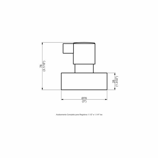 Imagem de Acabamento Registro Base Docol 1.1/4 E 1.1/2 (Grande) - Ice