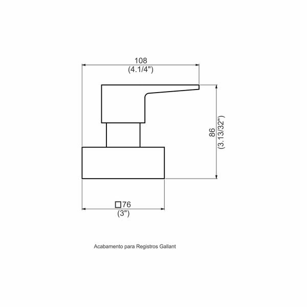 Acabamento Registro Base Docol 1.1/4' E 1.1/2' Grande - Perflex Imagem de Acabamento Registro Base Docol 1.1/4' E 1.1/2' Grande