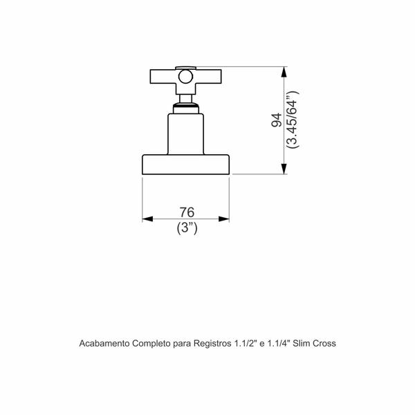 Imagem de Acabamento Registro Base Docol 1.1/4' E 1.1/2' Grande Slim