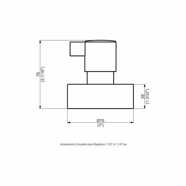 Imagem de Acabamento Registro Base Fabrimar 1.1/4 E 1.1/2 Grande Preto