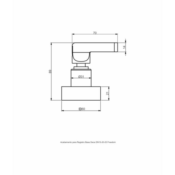 Imagem de Acabamento Registro - Base Fabrimar (Dn32-40) - Freedom