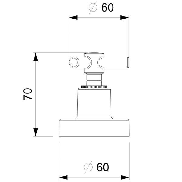 Acabamento Registro Base Reforma 1/2" 3/4" 1" One Cromado Celite Imagem de Acabamento Registro Base Reforma 1/2" 3/4" 1" One Cromado Celite