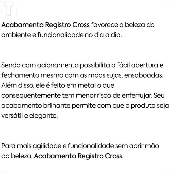 Imagem de Acabamento registro celite cross 3/4 cromado p/base deca b5015f6cr0